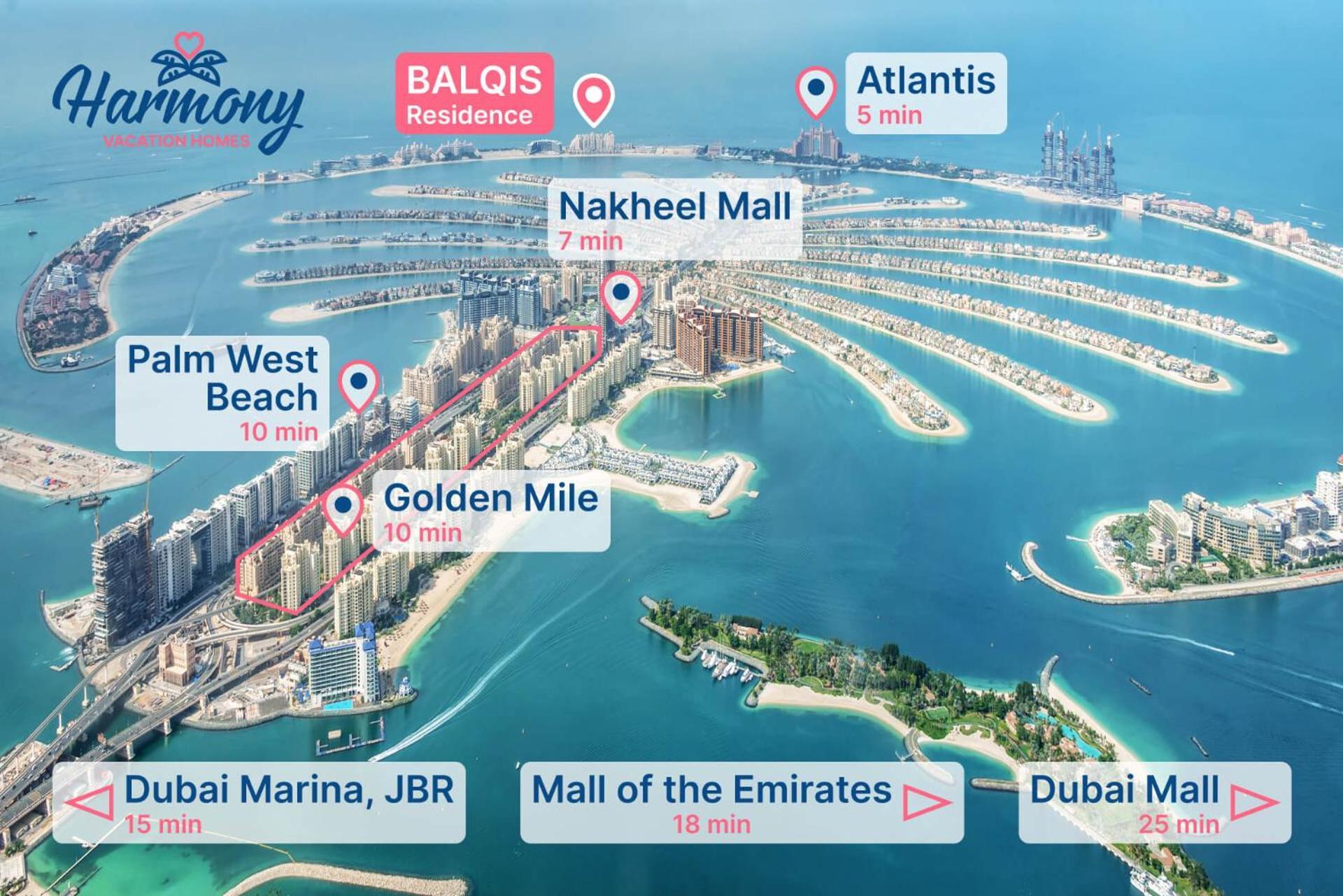 Harmony Vacation Homes - Balqis Residence Dubai Luaran gambar